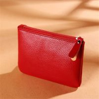 Dompet Koin Ritsleting Kulit PU Wanita Dompet Kecil Mode Gantungan Kunci Tas Tangan Desainer Uang Tas Dompet Koin Kantung Receh Pendek