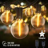 ZZOOI LED G40 Bulb String Lights 50 FT Waterproof Indoor Outdoor Garden Garland String Lights Terrace Bar Christmas Party Decoration