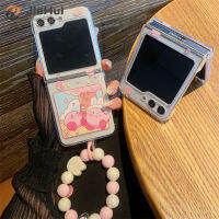 JieHui สำหรับ Samsung Z Flip5 PC Cherry Blossom Kabi แฟชั่นเคสโทรศัพท์