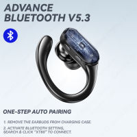 XT80 Bluetooth 5.3หูฟังหูฟังไร้สายจริงพร้อมปุ่มควบคุมไมโครโฟนลดเสียงรบกวนที่เกี่ยวหูชุดหูฟังกันน้ำ