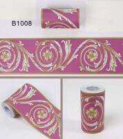 การตกแต่งบ้านขอบ Wallpaper Pvc ในตัวยาว10เมตร,ผนังห้องครัวกันน้ำขอบวอลล์เปเปอร์รอบเอวผนัง