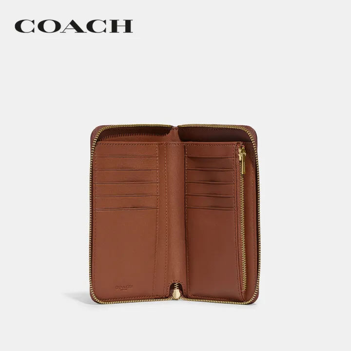 coach-กระเป๋าสตางค์ผู้หญิงรุ่น-medium-zip-around-wallet-สีน้ำตาล-ch806-b4l4a