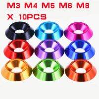 10pcs M3 M4 M5 M6 M8 Aluminum colorful countersunk umbrella flat head  screw concave conical decorative groove washer Bar Wine Tools