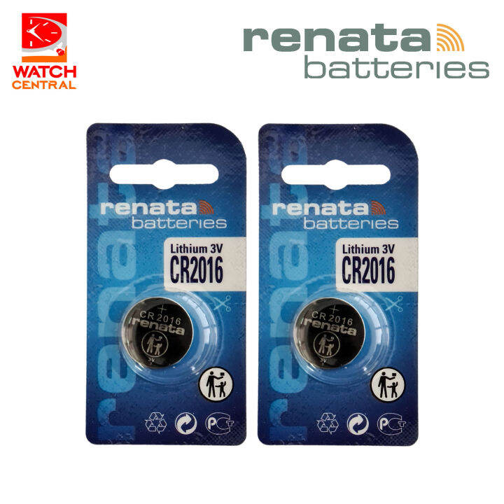 Renata CR2016 Lithium Battery Pack of 2 Pieces | Lazada PH