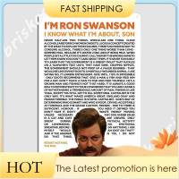 Ron Swanson อ้างถึงออกแบบโลโก้โลหะคลับบ้านบาร์พิมพ์ผนังตกแต่งดีบุกโลโก้โปสเตอร์ 20 * 30 ซม