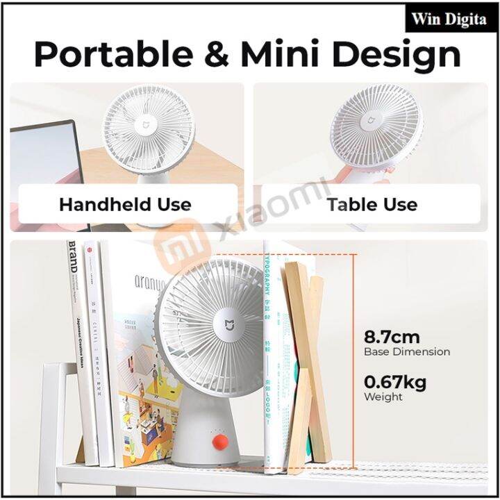 【SG LOCAL SELLER】 XIAOMI MIJIA Desktop Mobile Fan 2 in1 Handheld Home