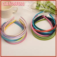 CAIOHUA 1ซม. ค่ะ ที่คาดผมผ้าซาติน ผ้าซาตินหุ้ม สีสันสดใส ที่คาดผมธรรมดา วงอลิซ ดีไอวาย ที่คาดผม สาวๆ