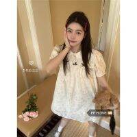 ✹☏¤ PPHOME Rose Love Various fashion and sweet design bowknot round neck doll collar age-reducing dress