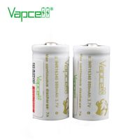 ถ่านชาร์จ Vapcell  INR16340 800 mAh (ขนาดเท่า 123A) 3.7V ก้อนสีขาว 2 ก้อน