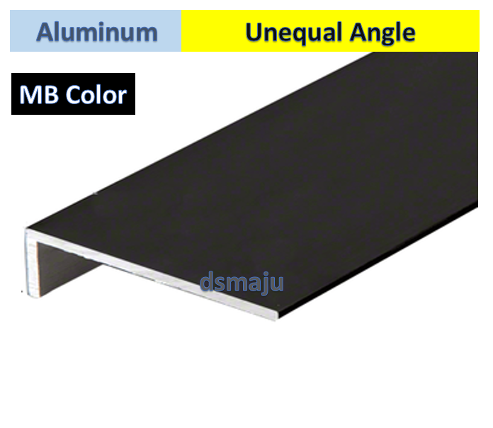 DSMAJU Black Color Aluminum Unequal Angle Bar MB Aluminium Angle Corner