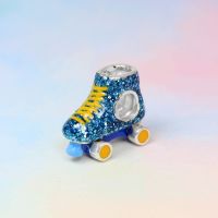 Moress Glitter BLUE Roller Skate Bead