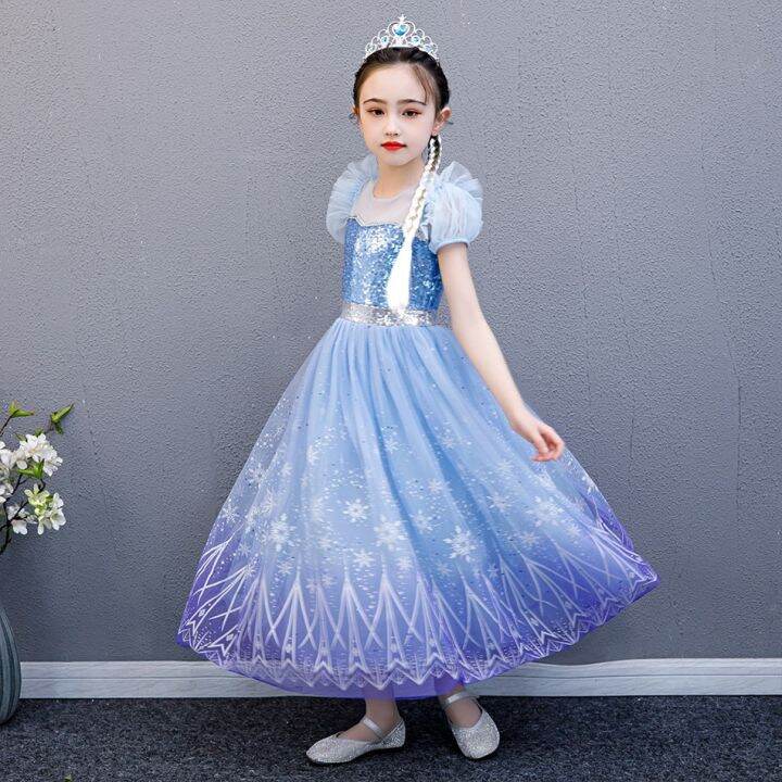 Frozen 2 Dress Anna Elsa Purple Dress Princess Dresses Lazada PH