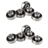 10Pcs 608-2RS Longboard Integrated Bearing Skateboard Wheel Bearing Inline Roller Skate Bearing 8X22X12.6mm