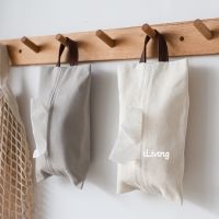 Nordic ins Style Paper Towel Cover Cortex Cloth Toilet Paper Box Woven Storage Bag Hangable Tissue Box Home