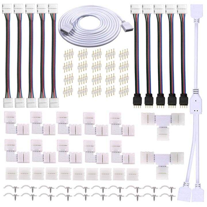 led-strip-connector-kit-for-5050-10mm-4pin-rgb-led-strip-2-way-splitter-diy-accessories-for-rgb-led-strip-connection