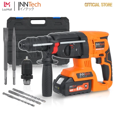 ดูภาพ InnTech สว่านโรตารี่ สว่านแบต ไร้สาย 3 ระบบ 26 มม. Brushless Motor แบตเตอรี่ ลิเธียมไอออน ขนาดใหญ่ Li-ion 168V (เปลี่ยนหัวสว่านได้) พร้อมดอกสว่าน 5 ดอก รุ่นงานหนัก ทนทานต่อการใช้งาน IN-MP-168VL เพิ่มเติม InnTech สว่านโรตารี่ สว่านแบต ไร้สาย 3 ระบบ 26 มม. Brushless Motor แบตเตอรี่ ลิเธียมไอออน ขนาดใหญ่ Li-ion 168V (เปลี่ยนหัวสว่านได้) พร้อมดอกสว่าน 5 ดอก รุ่นงานหนัก ทนทานต่อการใช้งาน IN-MP-168VL