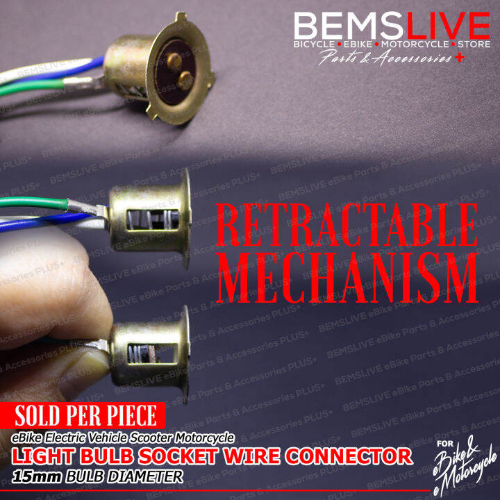 15mm Inner Diameter Rectractable Light Bulb Socket Wire Connector