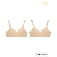 (แพ็ค 2 ชิ้น) Sabina เสื้อชั้นใน Invisible Wire (ไม่มีโครง) Seamless Fit รุ่น Pretty Perfect รหัส SBXU8201 สีเนื้ออ่อน