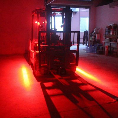 4 Inch 30W LED Forklift Truck Car Warning Lamp Safety Working Light Bar Warehouse Danger Area Light,10-80V Waterproof (1Pcs)