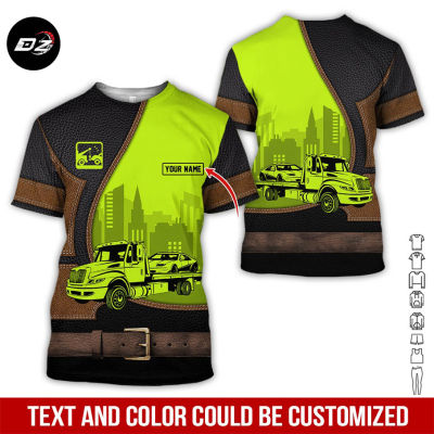 2023 Custom Name And Color Love Tow Truck All Over Printed Clothes SS024