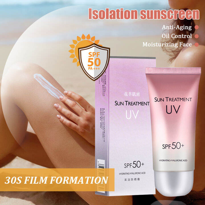 ครีมกันแดดไวท์เทนนิ่งครีมกันแดด-spf-50ผิวหน้าและร่างกายครีมป้องกันต่อต้านริ้วรอยควบคุมน้ำมันชุ่มชื้นใบหน้าได้อย่างมีประสิทธิภาพป้องกันการถูกแดดเผา