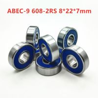 50pcs/100pcs high speed ABEC-9 608-2RS 8*22*7 mm roller skating blade wheel bearing 608RS 608 skateboard ball bearings 8x22x7mm Training Equipment