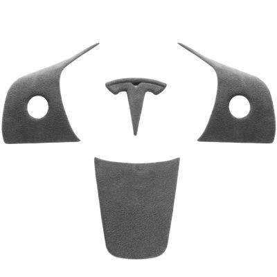 【YF】 For Tesla Model 3 Y 2018 2019 2020 2021 2022 Alcantara Steering Wheel Sheath Cover BlackRed Colour