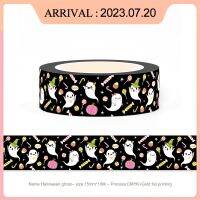 【YF】▪﹊  2023 NEW 1PC 10M Moth Pumpkin Foil Washi Tape Set for Planner Masking Stationery