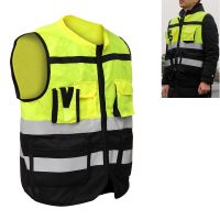 High Visibility Security Reflective Vest Pockets Design Reflective Vest Outdoor Traffic Safety Cycling Wear