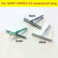 เคสชาร์จไฟได้ USB 1ล็อต/2ชิ้น + ซิมและไมโครปก SD สำหรับ Sony Xperia C3 S55T S55U USB และไมโคร SD ปลั๊กกันฝุ่น &amp; พอร์ตปลั๊กกันฝุ่น