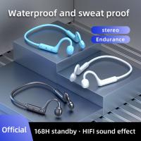 Bone Conduction Headphones Bluetooth 5.1 Wireless Headset IPX5 Waterproof Sport Earphones Ear Hook For Workouts Running Driving Over The Ear Headphone