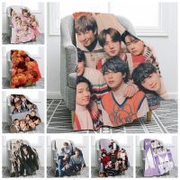 BTS BT12 KPOP Soft and Comfortable Blanket for Adults and Children, 3D Printed Summer Flannel Blanke