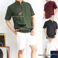 COD  ❃โค้ด12 12DD911 เสื้อเชิ้ตแขนสั้นผู้ชาย TOBY SHORT - RALPH T เสื้อเชิ้ตผู้ชาย แขนสั้น เสื้อคอจีน โปโล ฮาวาย☛