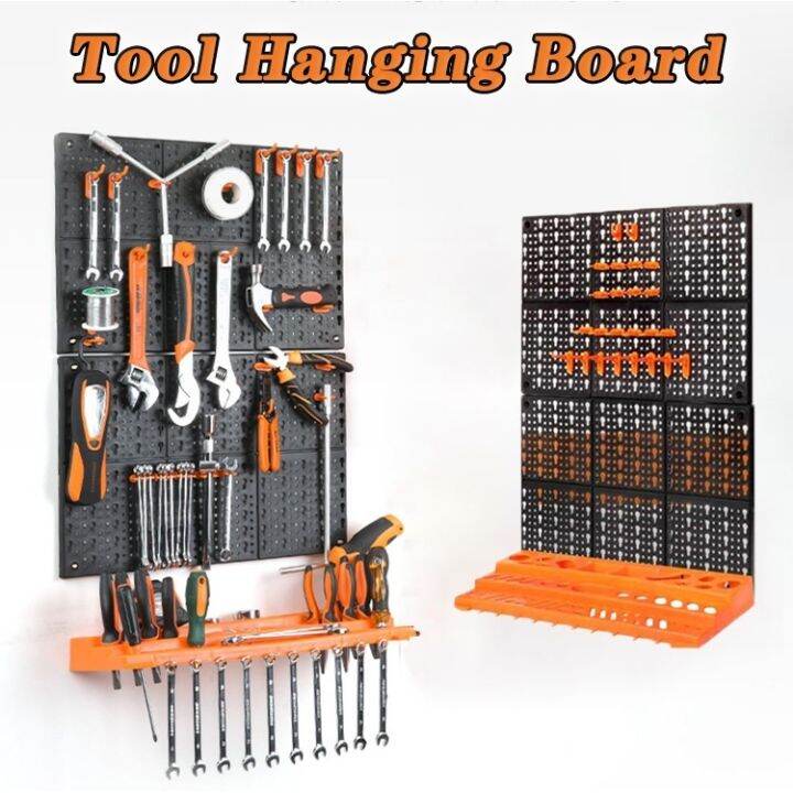 Tool Hanging Board Garage Wall Tool Rack Pegboard WallMounted Hardware