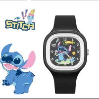 Disney Lilo &amp; Stitch นาฬิกาลายการ์ตูนสำหรับเด็ก,หมีดูแล Hello Kitty Melody Kuromi นาฬิกาสำหรับเด็กผู้หญิงนาฬิกาสายซิลิโคนของขวัญวันเกิดสำหรับเด็ก