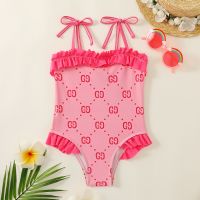 [90~150]Swimsuit for kids Kids swimwear girls High-end customized GG childrens swimsuit ( KG01 KG02 KG03 )