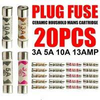 【YF】 20 Pcs Mixed Ceramic Household 230V UK Sockets Domestic Bulk Hardware Fuses Mains Electrical Cartridge Plug Tools