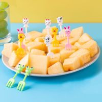 Mini Fruit Fork For Children Cartoon Children Snack Cake Dessert Food Fruit Pick Toothpick Bento Lunches Party