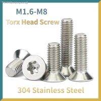 ✗❃ 50/ 20/ 10 /5pcs 304 Stainless Steel Six-Lobe Torx Flat Countersunk Head Screw Bolt GB2673 M1.6 M2 M2.5 M3 M4 M5 M6 M8