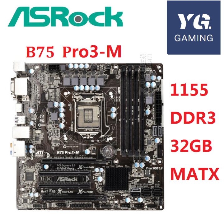 ASROCK B75 PRO3-M all-solid-state LGA1155 DDR3 32GB USB3.0 Desktop ...