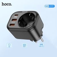 【Taotao Electronics】 HOCO Type C ที่ชาร์จแบบชาร์จเร็วสำหรับ iPhone 14 13 12 Pro Max Samsung Xiaomi EU Power Adapter 2000W Multi Socket พร้อมพอร์ต2USB