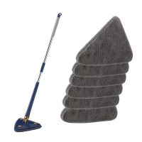 360° Rotating Adjustable Cleaning Mop, Triangle Cleaning Mop with Automatic Water Squeeze Function for Dry and Wet