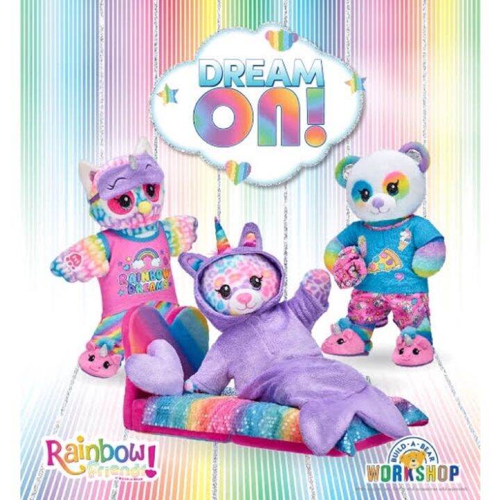 new-ตุ๊กตาหมีสีรุ้ง-บิ้วอะแบร์-build-a-bear-new-collection-2020-รุ่นใหม่ออกปีล่าสุด-มือสอง-rainbow-friends