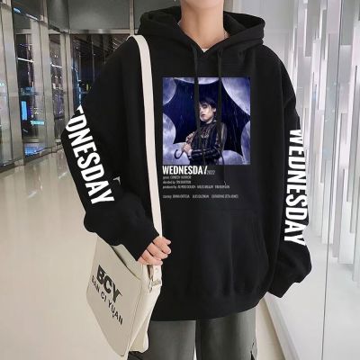 TV Series Wednesday Addams Hoodie Nevermore Academy Hoodies Vintage Gothic Clothes Tracksuit Streetwear Hooded Men Sweatshirt Size XS-4XL
