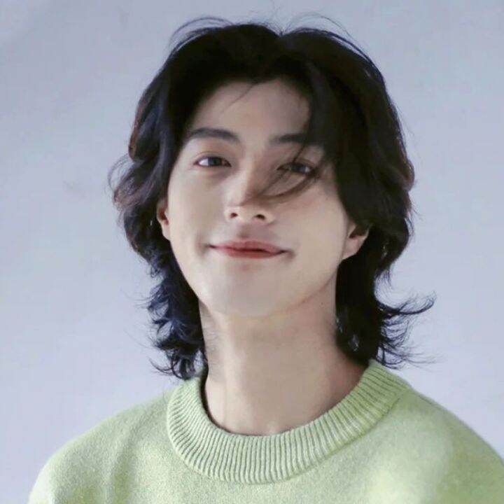 Wolf tail wig, male Kimura, same style, Japanese mullet head, Korean