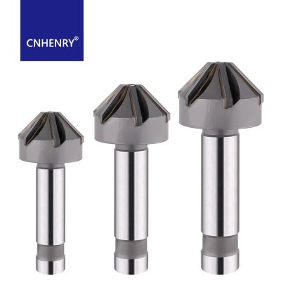 ก้านตรง YG8 เครื่องตัดลบมุมโลหะผสม 90 องศา Chamfer End Mill Cutter Chamfering Countersink Drill Bit