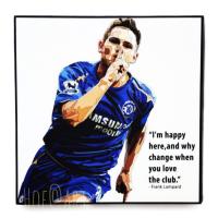 Frank Lampard #2 แฟรงค์ แลมพาร์ด Chelsea เชลซี รูปภาพ​ติด​ผนัง​ pop art พร้อมกรอบและที่แขวน ฟุตบอล​ กรอบรูป​​ ของขวัญ​​ แต่งบ้าน รูปภาพ