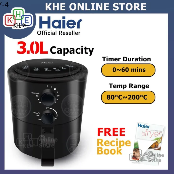 Haier 3.0L Analog Healthy Air Fryer Non Basket Stick Goreng Keropok