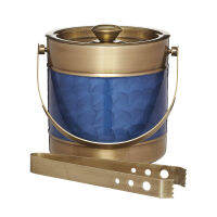 BarCraft Ice Bucket Blue Brass Finish ถังใส่น้ำแข็ง รุ่น BCICBUCBLUBRS