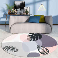 Nordic Pink Gray Blue Children Room Rug Soft Round Car For Bedroom Cute Chair Mat Living Room Girl Room Car Kawaii Decor